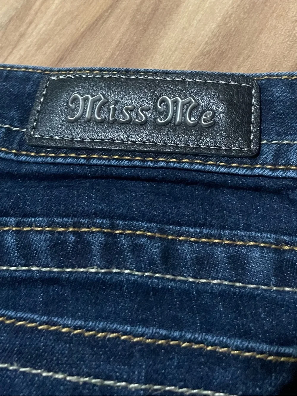 Miss Me Jeans Womens 31 Mid Rise Skinny Dark Wash Blue Stretch Denim